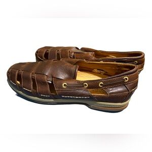 Sperry Top Sider Gold Cup Brown
Leather Sandals Boat Shoes